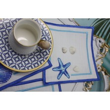 Nakışkonsept Deniz Ayıldızı Desenli Kokteyl Peçete 6lı