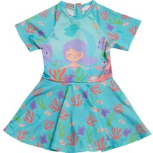 Neopy Uv Korumalı Kısa Kollu Şortlu Elbise Mayo Kız Çocuk Yüzücü Mayo 5229 Mint