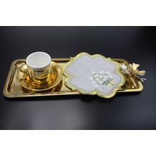 Nakışkonsept Papatya Desenli Puanlı Kokteyl Peçete 6lı