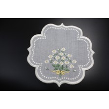 Nakışkonsept Papatya Desenli Puanlı Kokteyl Peçete 6lı