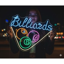 Neonled Bilardo (Bıllards) 60X50 cm Neon Tabela