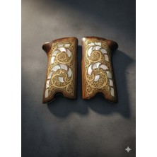 Yücel Av Bayii Ruger P 85 Telkari Işlemeli Sedef Kakma Ahşap Kabze