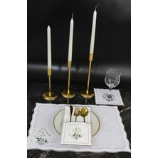 Nakışkonsept Papatya Desenlı Amerikan Servis Takımı 6 Kişilik