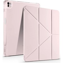  iPad Air 13 (2024) Kılıf Kalemlikli Mars Tablet Kılıfı - Rose Gold