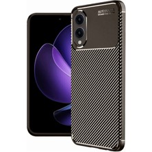  Samsung Galaxy S25 Edge Kılıf Auto Focus Karbon Kapak - Kahverengi