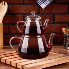 Bambum Kappi Cam Çaydanlık  - Şeffaf - 1,5 Lt + 1 Lt