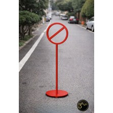 3art Metal Dekorasyon Park Yasak Levhası - Ayaklı Taşınabilir Park Yapılmaz Uyarı Tabelası - Trafik Yönlendirme
