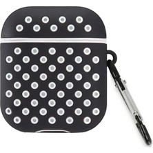  Airpods 3 (3.nesil) Spor Delikli Kılıf - Siyah-Beyaz