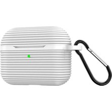  Airpods Pro 3 (3.nesil) Raven Silikon Kılıf - Beyaz