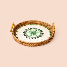 Mien Sedefli Tepsi - Renkli - 28 cm