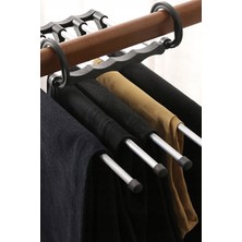 Gampus Katlanabilir Hareketli 5li Pantolon Eşarp Şal Askısı Dolap Içi Sistemi Çoklu Askılık, Dekoratif