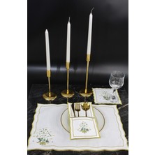 Nakışkonsept Papatya Desenlı Amerikan Servis Takımı 6 Kişilik