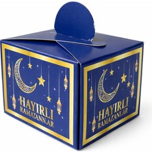 Behind Party Store 25 Li Ramazan Bayramı Küp Lokumluk 4.5x5.5 cm Hayırlı Ramazanlar Baskılı