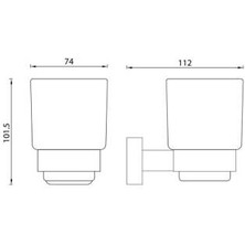 Bocchı Bocchi Ferrara Diş Fırçalık, Krom 3005 0003