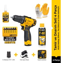 Sgs & Fixed Hızlı Tamir ve Onarım Seti - Akülü Matkap, Pas Sökücü ve Civata Sabitleyici