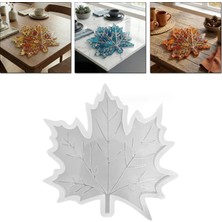 Tahtakale Toptancı Epoksi Damar Detaylı Çınar Yaprağı Bardak Altlığı Kalıbı 13 cm