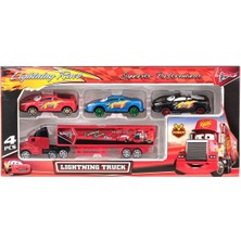 Brother Toys 4'lü Metal Şimşek Mcqueen Araba ve Tır Seti Oyuncak