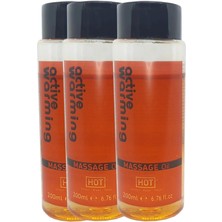 Active Warming Massage Oil 600 ml Isıtıcı Özellikli Rotik Masaj Yağı x 3 Adet