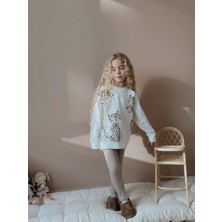 Kinnem Kız Çocuk  Baskılı Mevsimlik Taytlı Takım Esnek Rahat Esnek Tayt