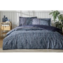 Özdilek Ranforce -Modra Mavi- Lastikli Çarşaflı Çift Kişilik Nevresim Takımı