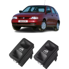 Cme Parts Seat Ibiza 1993-1999 Uyumlu Sağ + Sol Ön Kapı Cam Açma Düğmesi Takım 2 Adet Set 191959855