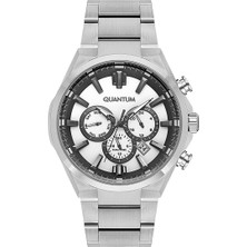 Quantum Erkek Kol Saati Beyaz Kadran Metal Kordon 10 Atm