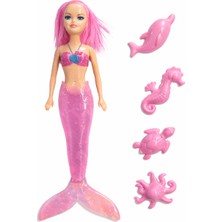 Toyska Deniz Kızı Oyuncak Bebek + Deniz Hayvanları 30CM