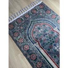 Dokuma Taban Örgü Püsküleri ve Ipek Kadar Yumuşak Yüzeyiyle Bambu Seccade Namazlık 80X125 cm Ramazan Umre Hac Hediyesi