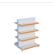 Rafburada Çift Taraflı (Ekonomik) Orta Reyon, Market Rafı - Beyaz-40x75 cm-140 cm