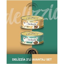 Reflex Plus Delizzia Hindi Etli Pate & Somonlu-Tavuklu Gravy Yetişkin Kedi Maması Seti 2X85 Gram