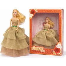 Toyska Altın Işıltılı Prenses Bebek 28CM