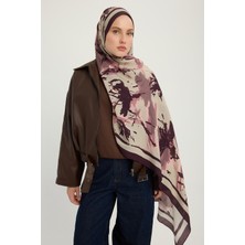 Schaless Özgür Fırçalar - Camel - Vierra Desenli Viskon Şal - 70X190 cm