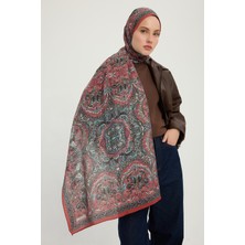 Schaless Ebedi Saraylar - Bordo - Vierra Desenli Viskon Şal - 70X190 cm