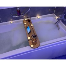 WoodHaus Masif Ahşap Küvet Tepsisi  – Küvet Üstü Banyo Keyfi Organizeri & Sehpası