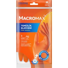 Storemax Orta Boy Medium Beden Temizlik Eldiveni Pamuklu Iç Yüzeyli, Kaydırmaz Desenli