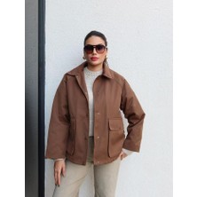 Shopping Shop Kadife Yaka Ceket Mont KAHVE