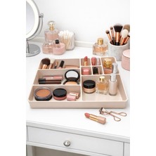 Ark Code 2048 9 Bölmeli Pudra Rengi Çok Amaçlı Takı & Makyaj Düzenleyici Organizer