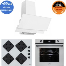 Afm Tech  Real Turbo Dijital  Beyaz  Ankastre Set (FM3301 + FM7701 + BD-FM2201)