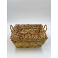 Storemax Hasır El Örgüsü 3'lü Sepet Seti – Doğal Hasır Organizer, Meyvelik, Havlu Saklama Sepeti, Mutfak ve Banyo Düzenleyici, Dekoratif Sepet Takımı, Dolap Içi Saklama Çözümü (Kare Kulplu)