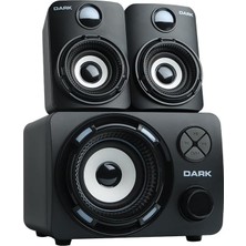 Storemax Dark SP-214 11W Rms 7 Farklı Renk Titreşimli LED 2+1 Multimedia Speaker Hoparlör (DK-AC-SP214)