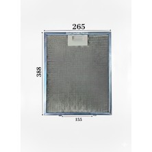 Akat Siemens Ile Uyumlu Davlumbaz 26,5X38,8 cm Arka Ara 12,5 cm Aspiratör Filtre