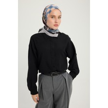 Schaless Pastel Yolculuk - Mürdüm - Efilia Desenli Eşarp - 90X90 cm