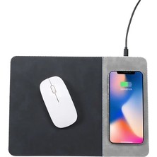Chipia 15W Kablosuz Hızlı Şarj Özellikli Deri Mouse Pad