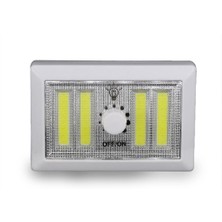 SiHako 4 Ledli Pilli LED Lamba Güç Ayarlı LED Portatif Lamba LED Işık - Mıknatıslı Yapışkanlı