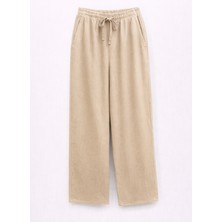 Mixray 4778 Kadın Bol Paça Palazzo Dökümlü Gabardin Pantolon Antik Vizon