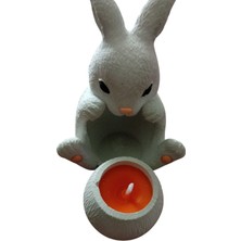 Celestia Gri Tavşan Vanilya Kokulu Mum