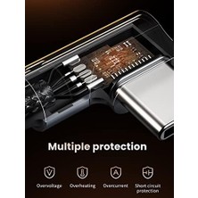 Storemax Ugreen Usb-C To Usb-C 60W 3A Qc Pd Çift Tarafı 90 Derece Örgülü Hızlı Şarj Kalosu, 2 Metre, Siyah