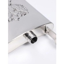 Storemax Paslanmaz Çelik 270 ml 9 Oz Matara Kabartmalı Kartal Figürlü Şık Içki Matarası Sızdırmaz, Kompakt, Taşınabilir Kamp Için Uygun