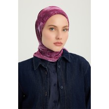 Schaless Köklerin Aynası - Mürdüm - Efilia Desenli Eşarp - 90X90 cm