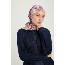 Schaless Kozmik Paisley - Pudra - Efilia Desenli Eşarp - 90X90 cm